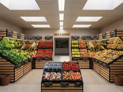 Rys Manav Reyonu Obst und Gemüseschräge Regal
